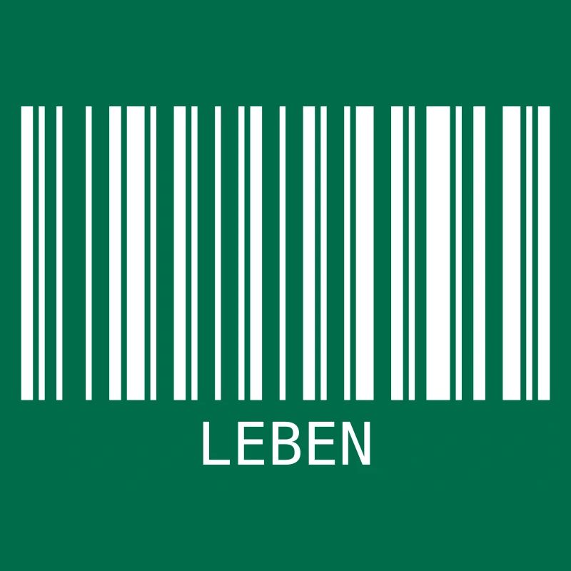 Barcode das Wort Leben Code lustig Lebensstil
