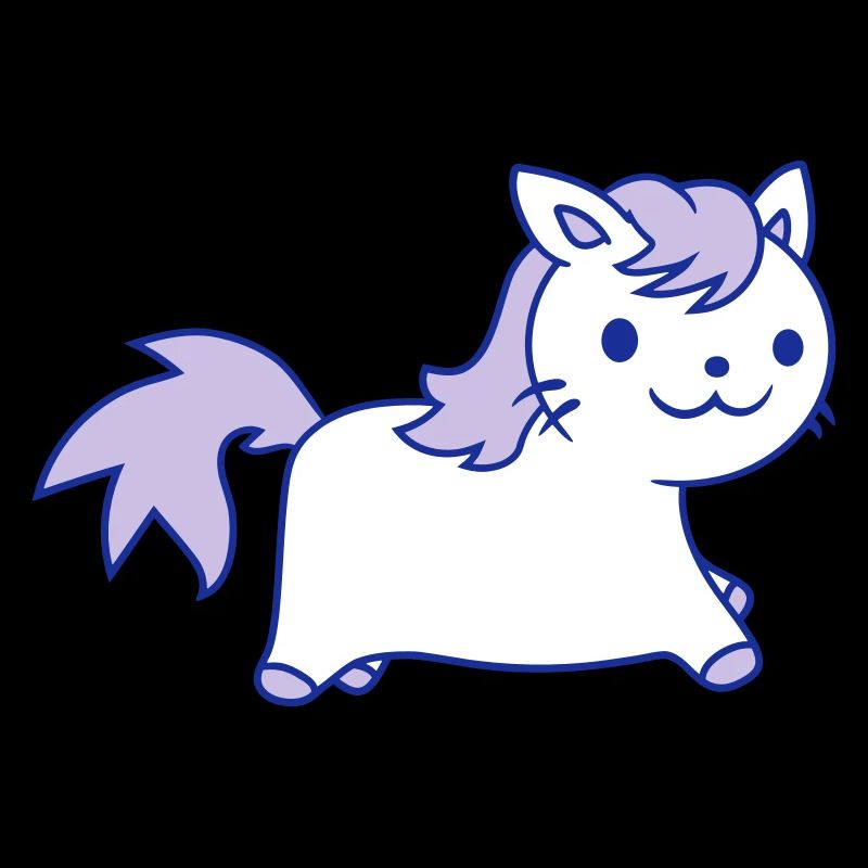 Kleine Pony Katze Gesicht Pferdchen Pferd Reitet