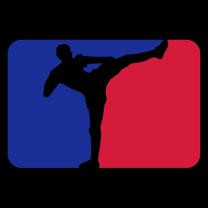 kickboxer logo shield frame red blue kickboxing ka