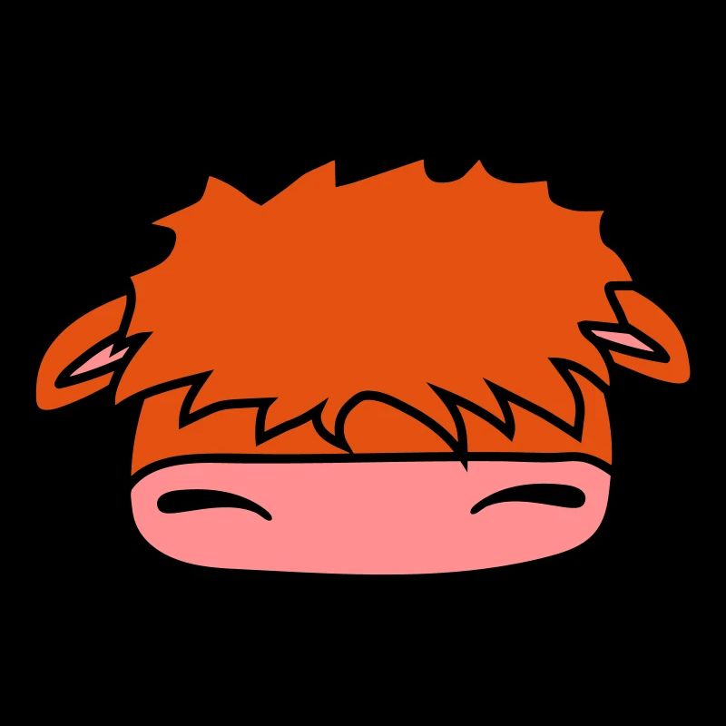 highland cow face head