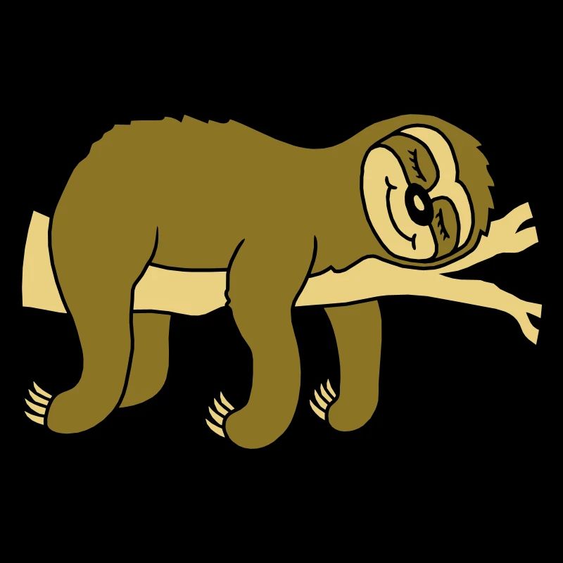 Müdes Faultier schläft Comic