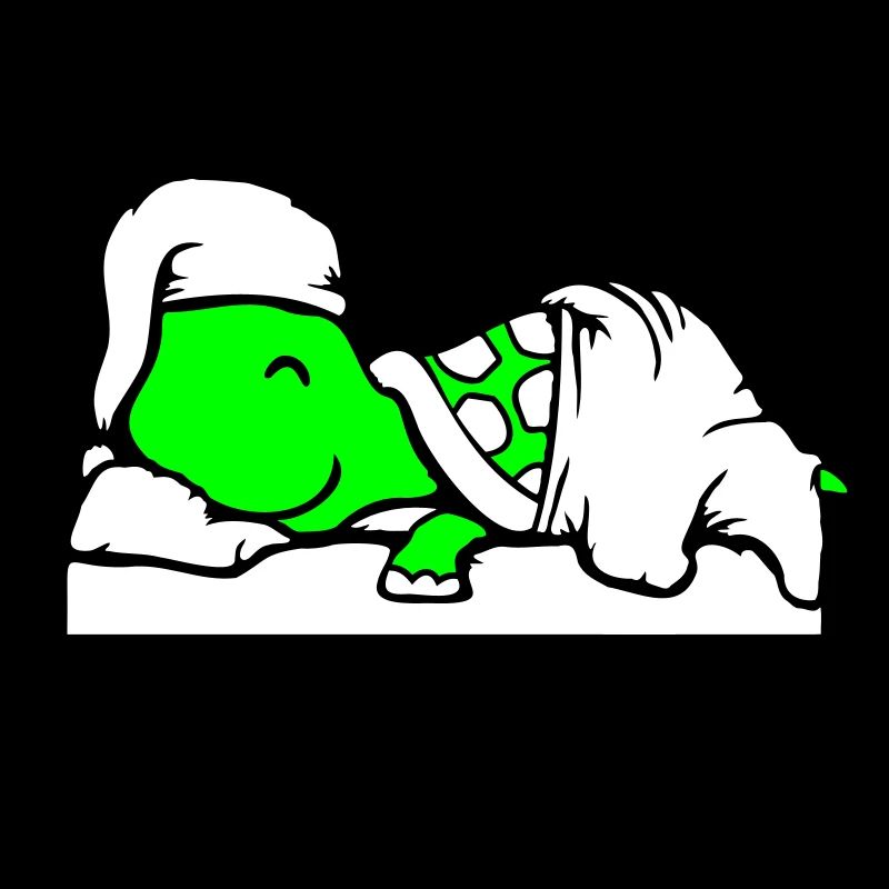 Turtle sleeps tired bed sleepy head dreaming