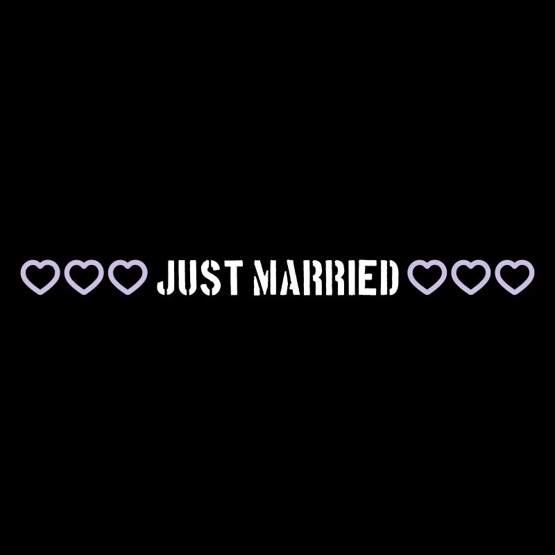 Just Married Wedding Hearts