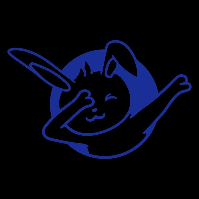 Lapin Dabbing Dab Danse Pose Trou Danse Fête Fun