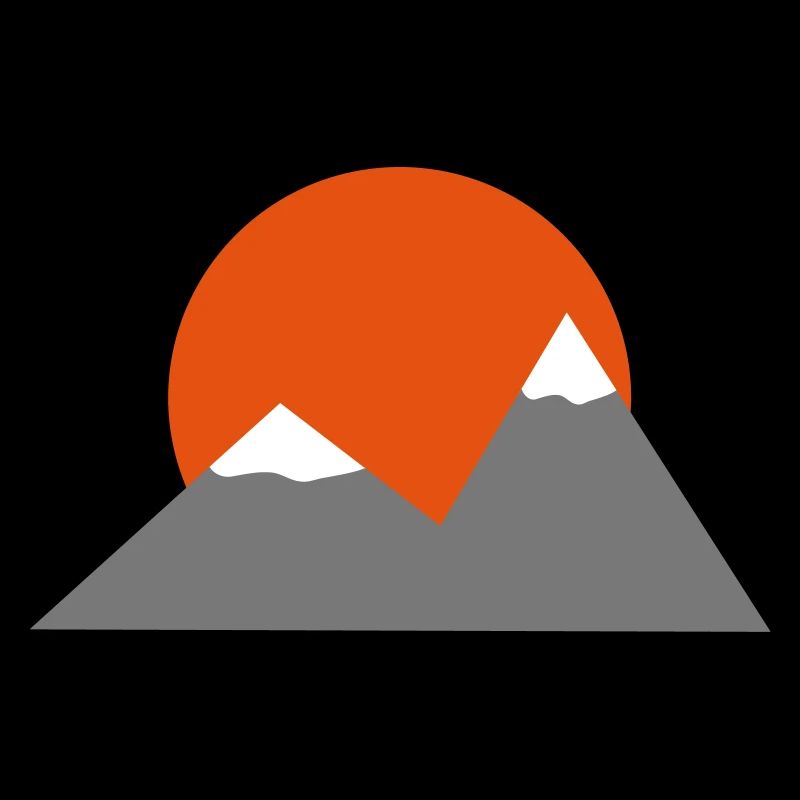 Coucher de soleil derrière la montagne