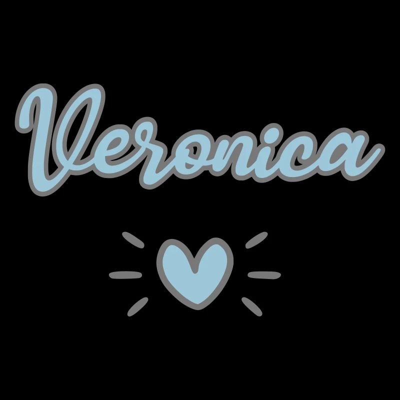 Veronica surname first name with heart