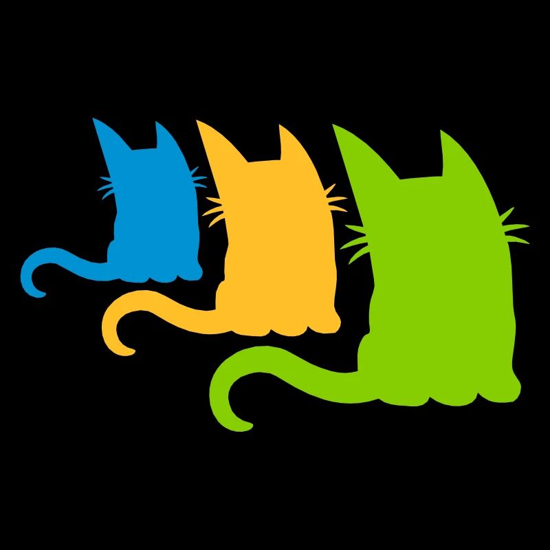 3 petits chats colorés
