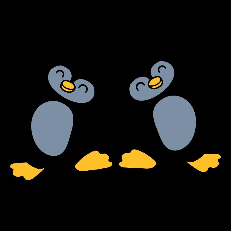2 cute penguins dancing