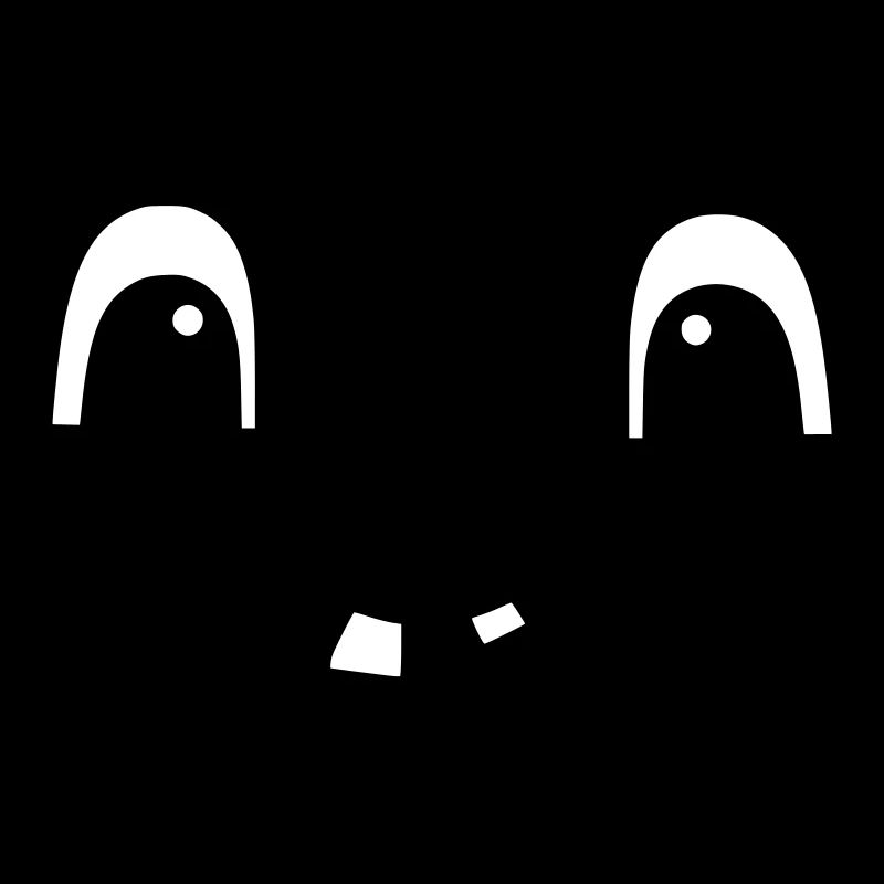 Cute face with two teeth