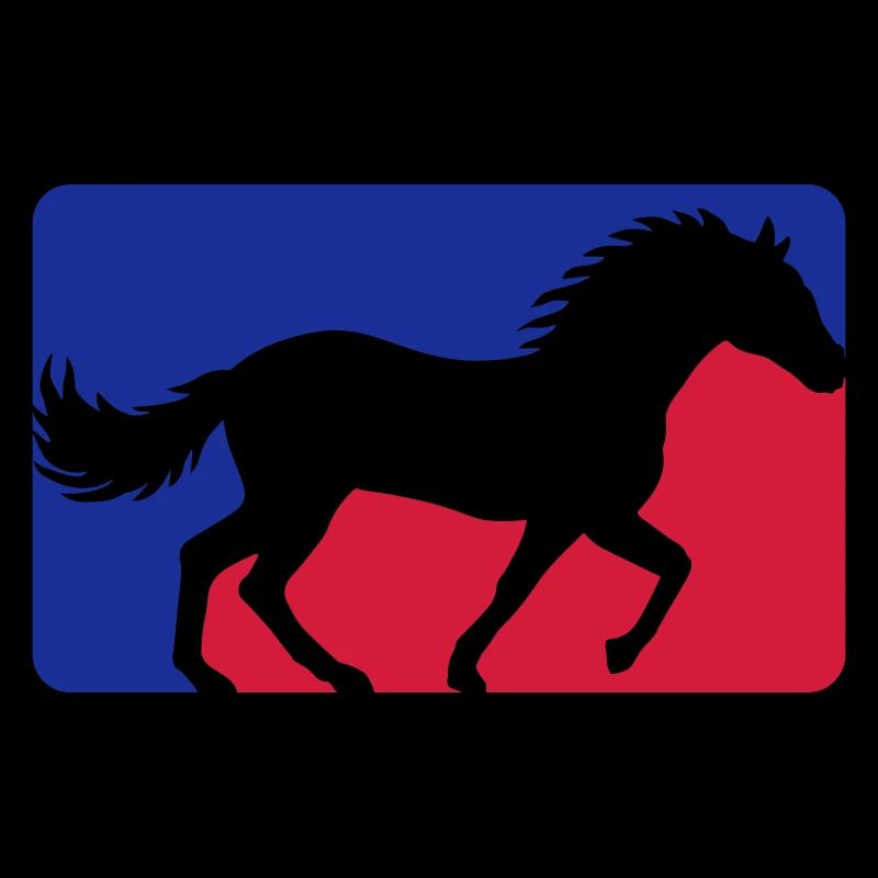Cheval Rouge Bleu Sport