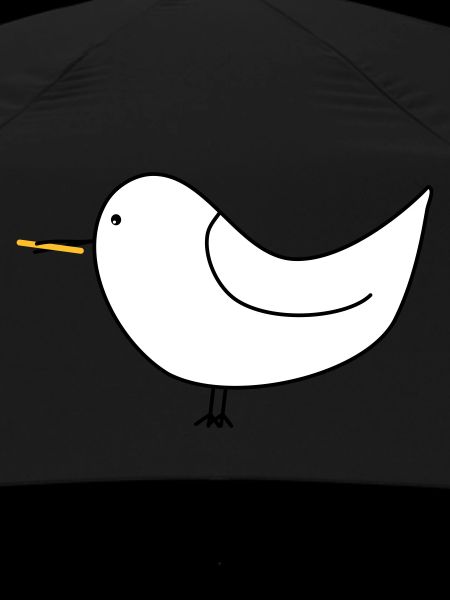 Weiße Möwe mit Pommes