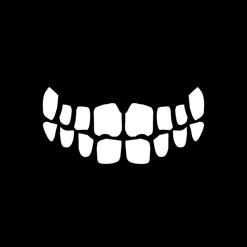Grinning Evil Horror Mouth Smile Comic Teeth