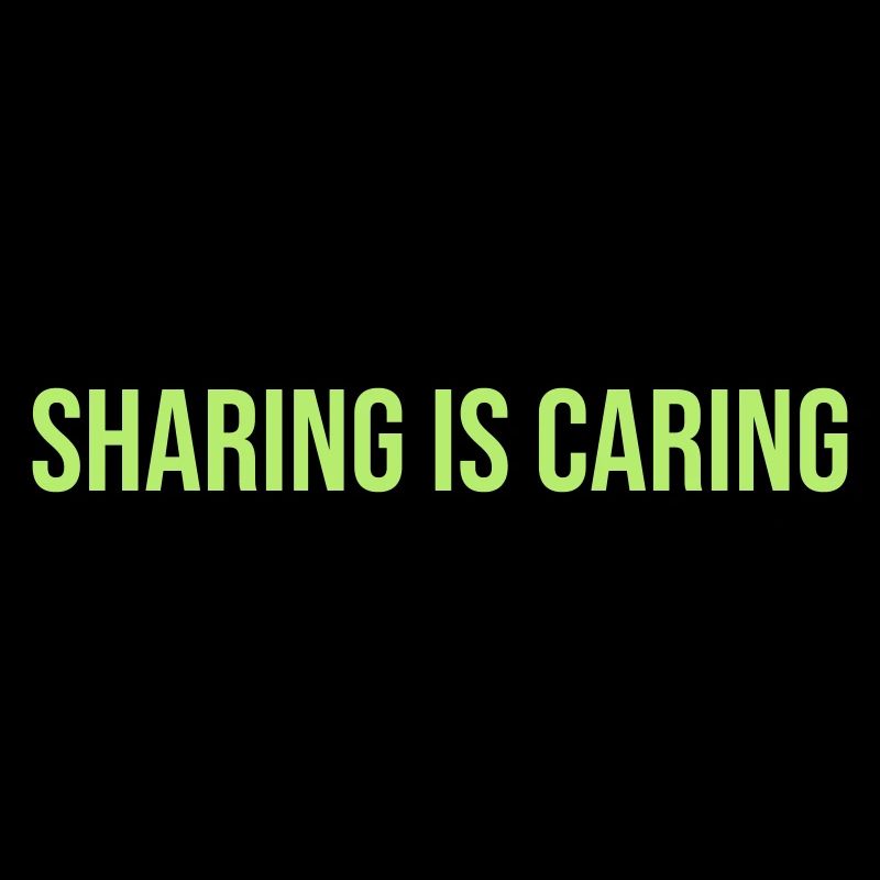 Sharing means caring help saying gift