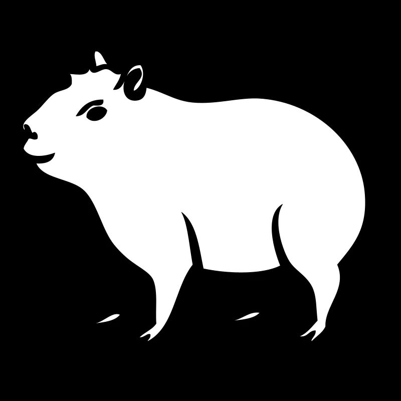 A cute capybara in a cartoon stem