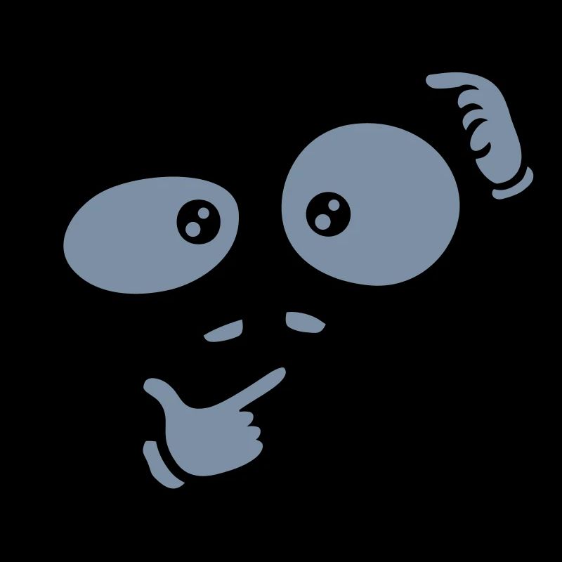 Hand gesture skeptical face