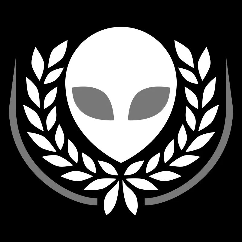 Emblème de couronne de laurier extraterrestre