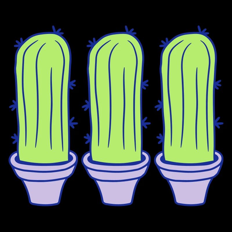 3 petits Cactus Cactus Épines Désert Pot de Fleurs