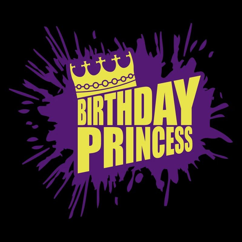 Éclaboussures de couleur Anniversaire Princesse Couronne