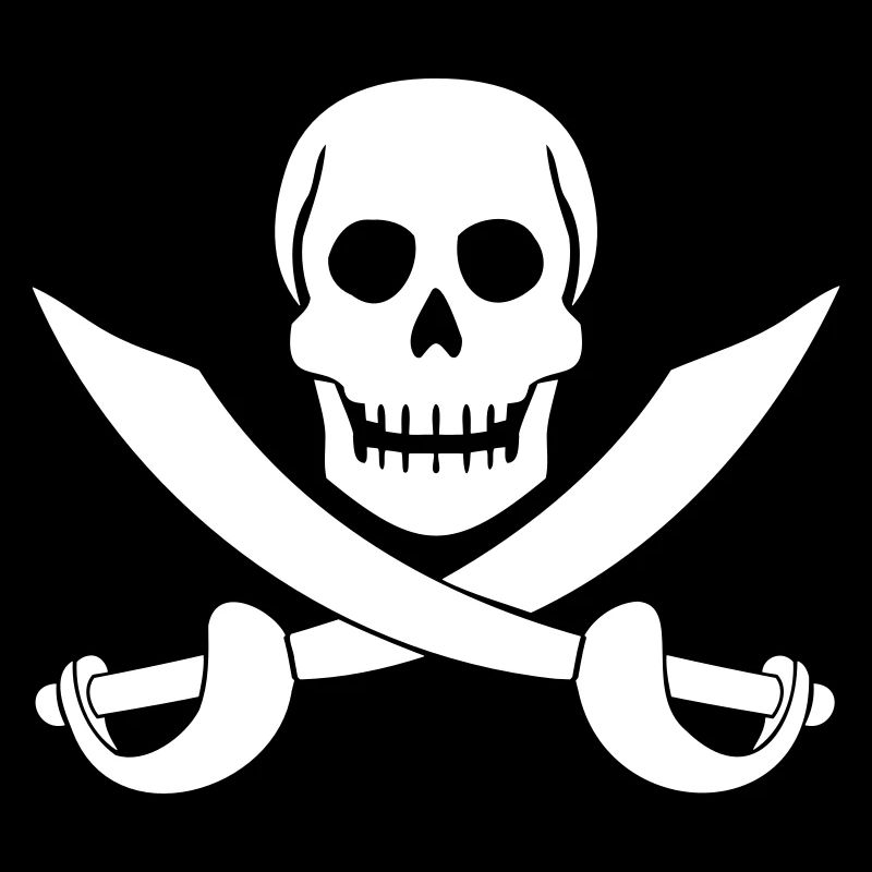 Crâne de pirate Sabre épées squelette crâne