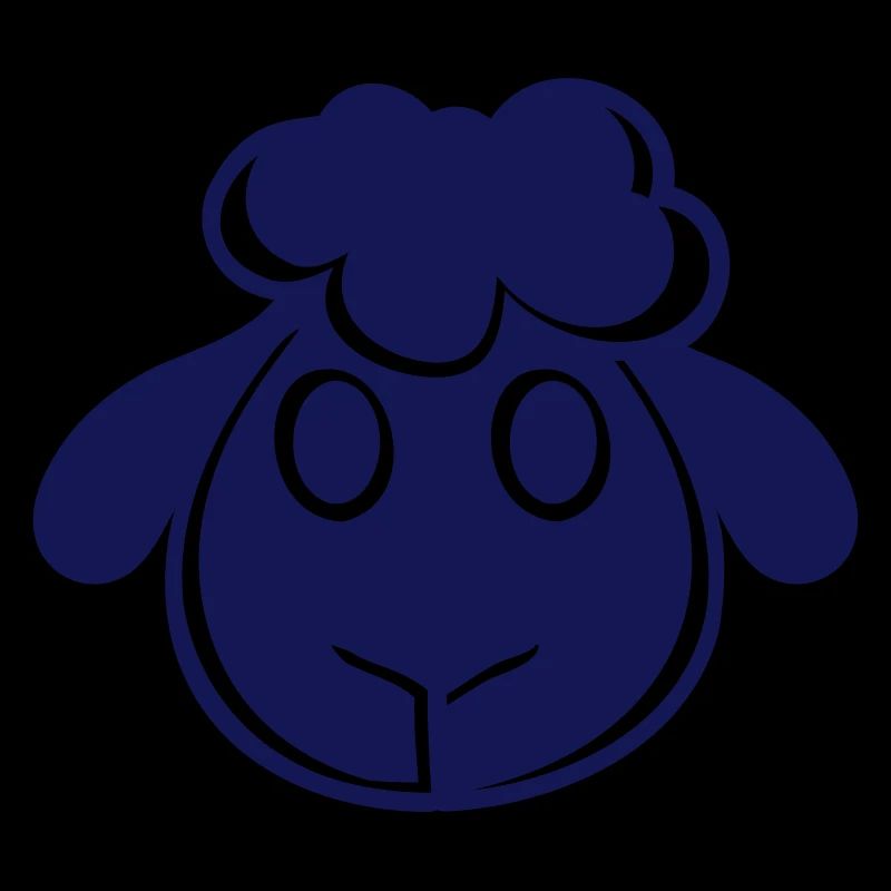 Black Sheep Face Head Small Cute Cute