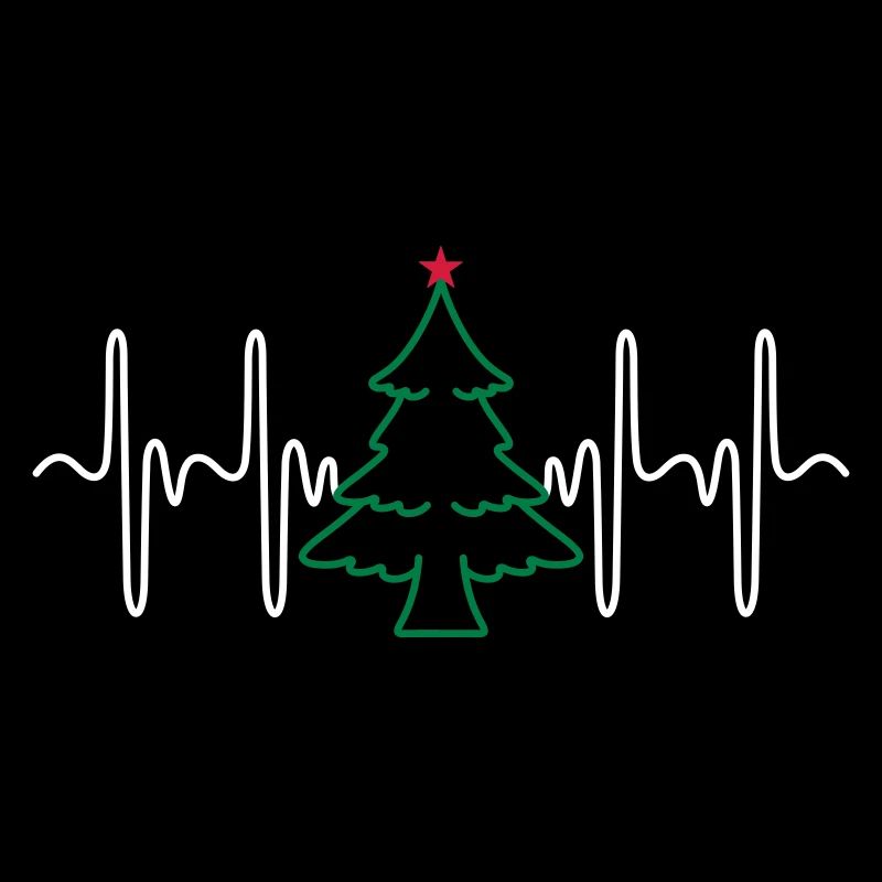 Sapin de Noël Heartbeat (couleurs modifiables)