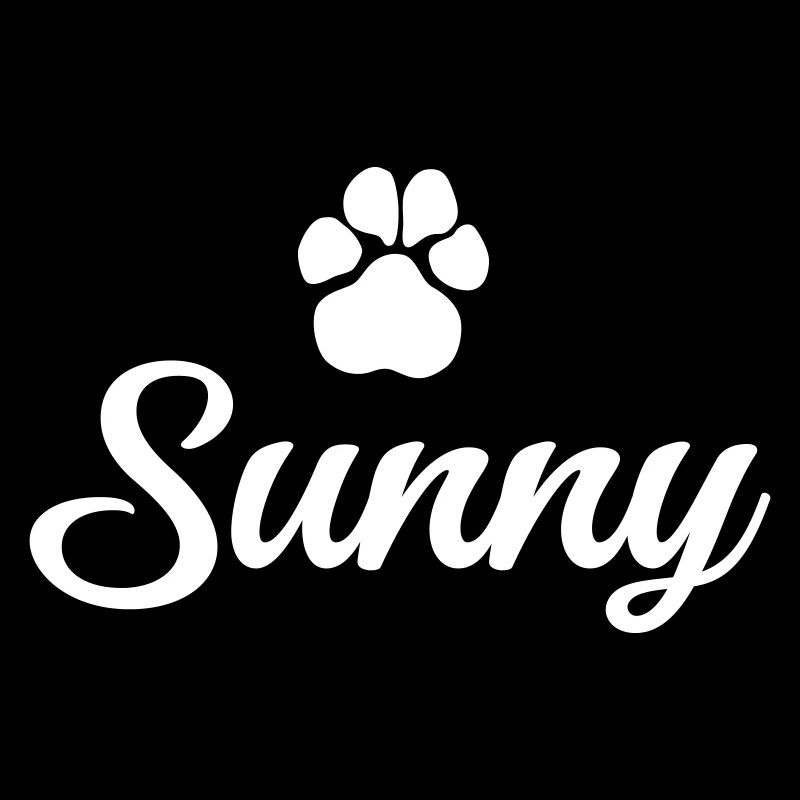 Hundename SUNNY mit Pfote