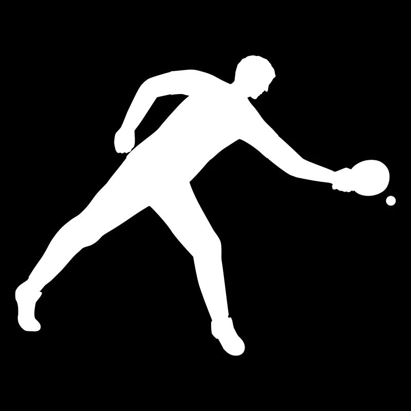 Players playing table tennis in white
