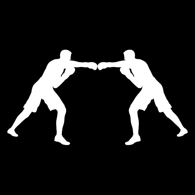 Unity through colours! Two colorful boxing figures in the Gle