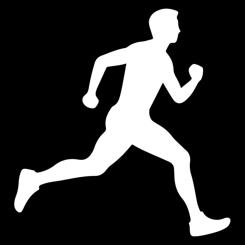 Running Marathon Man Silhouette