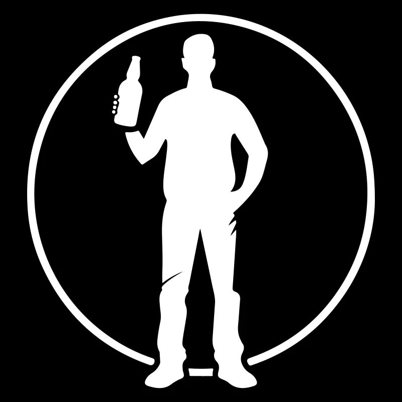 Silhouette Mann Mit Bier