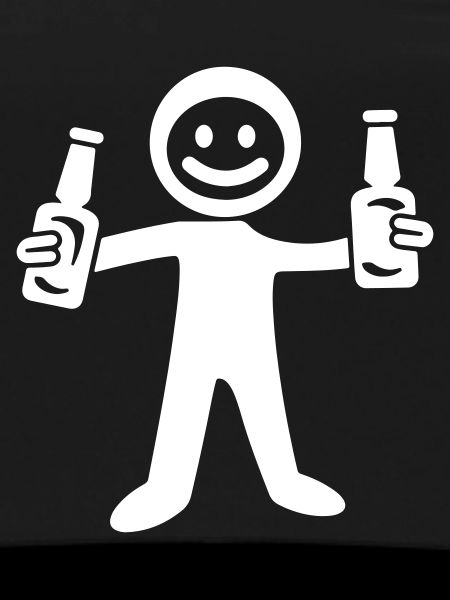 Beer Drinking Stick Figure