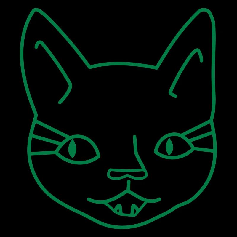 visage de fille chat
