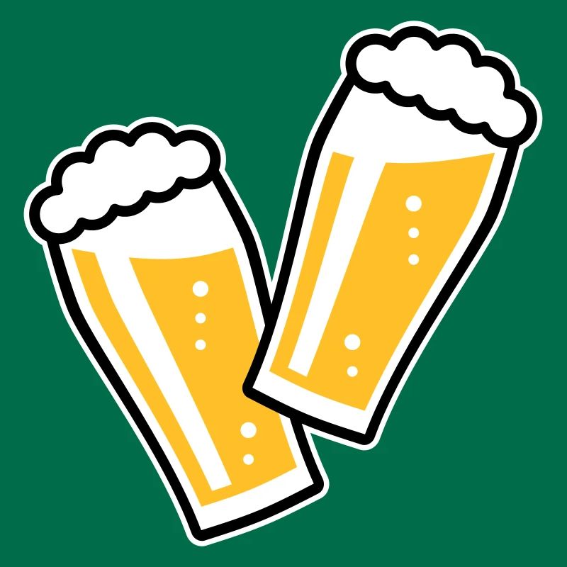 2 Toasting Beer Glasses (Cheers / Pale Ale / 3C)