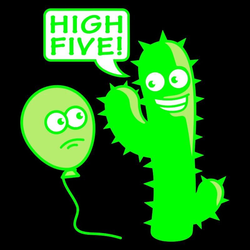 Cactus ballon High Five salutation pointes Fun