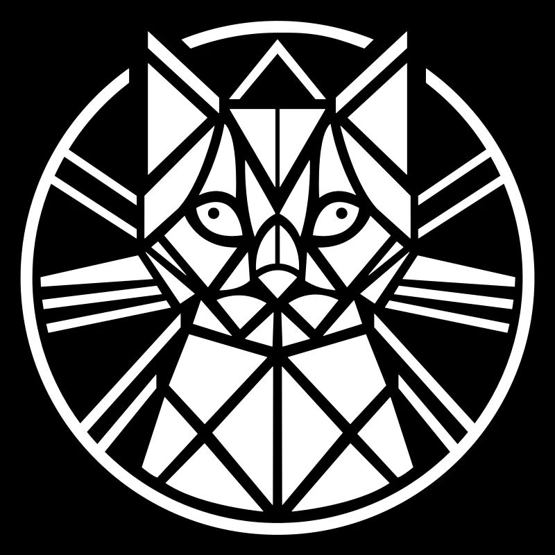 Chat Artéfact Motif Abstrait