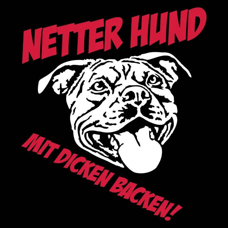 Netter Hund mit dicken Backen hell