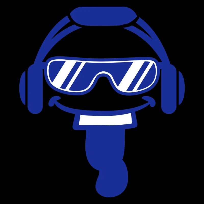 Funny DJ Party Face Crazy Head Music Fun