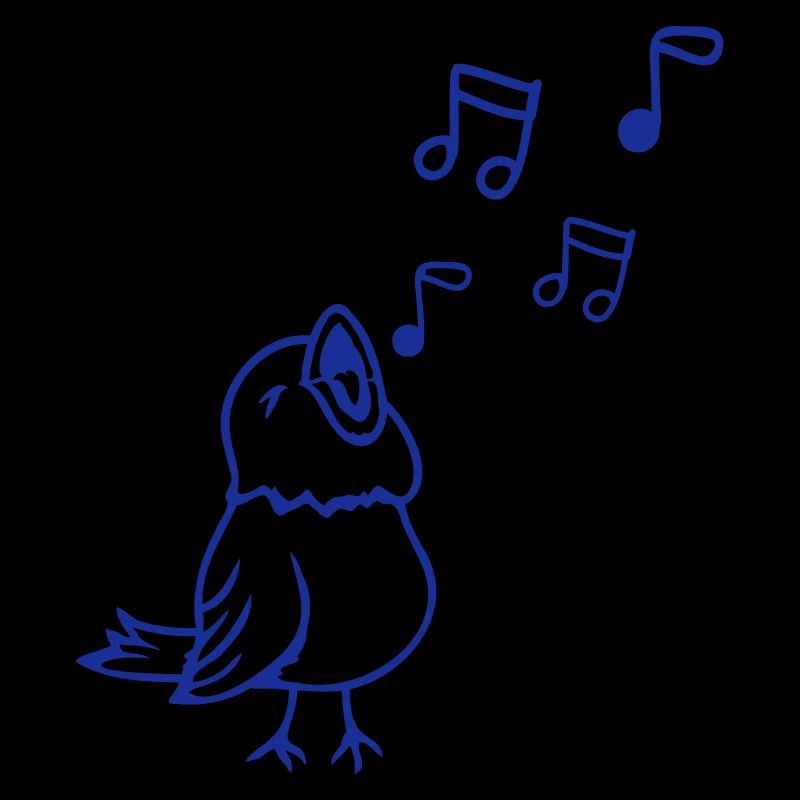Musical notes: songbird, sparrow, singing, chirping, music