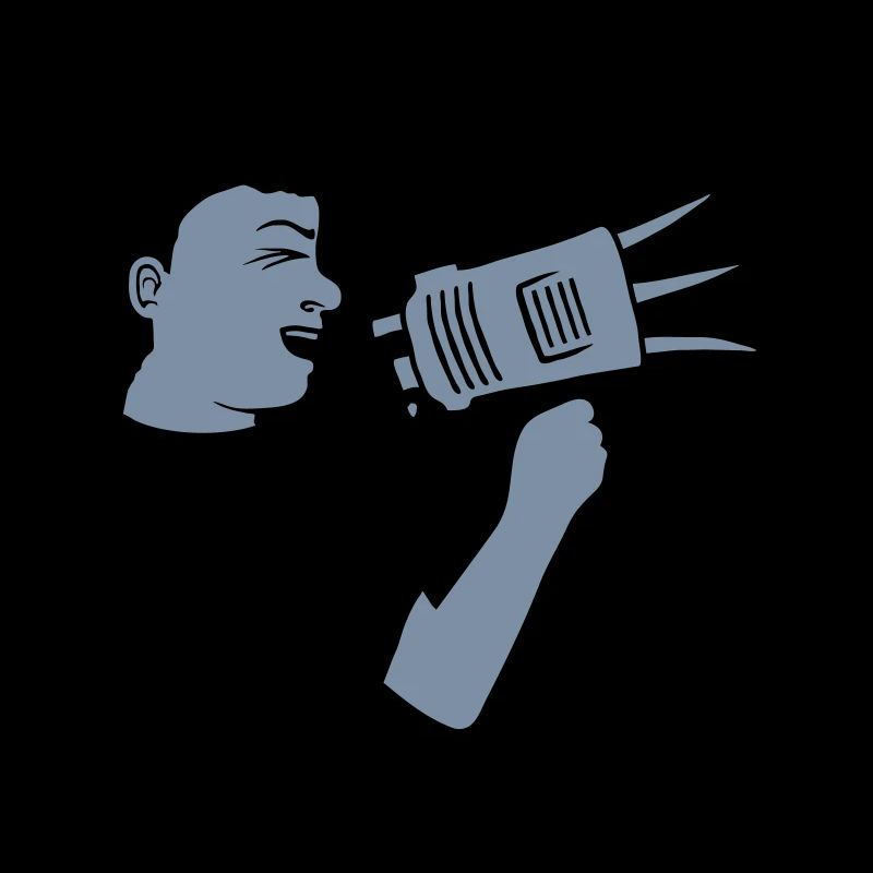 Demonstration Megafon Propaganda Mann