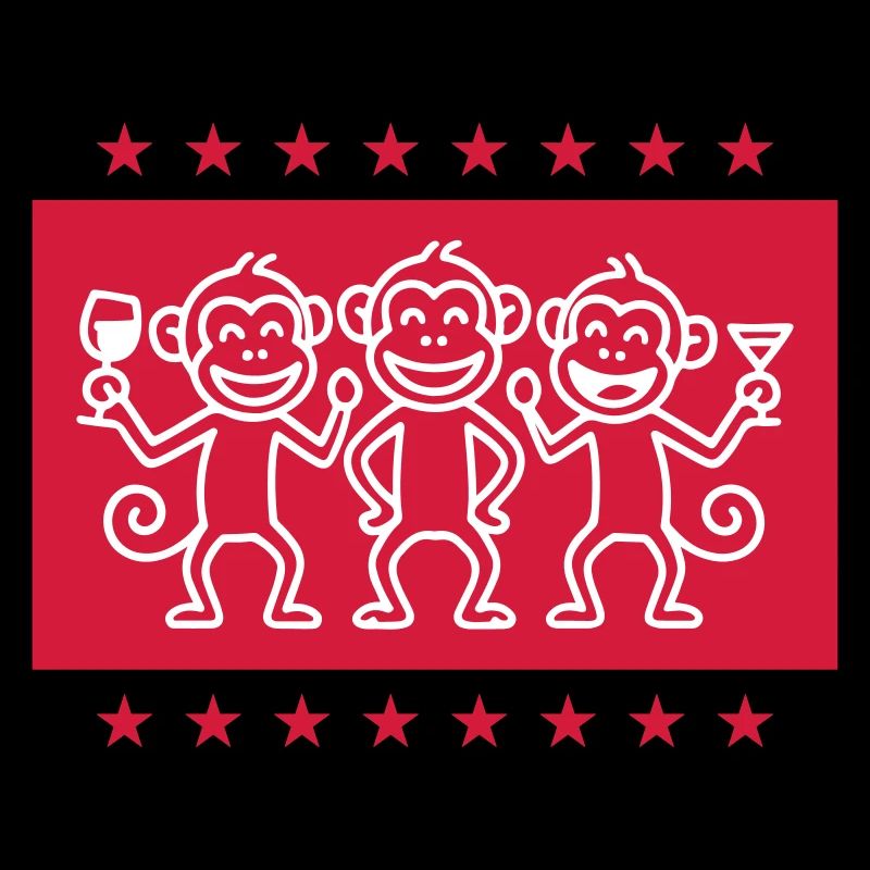 Monkey Party Team Funny