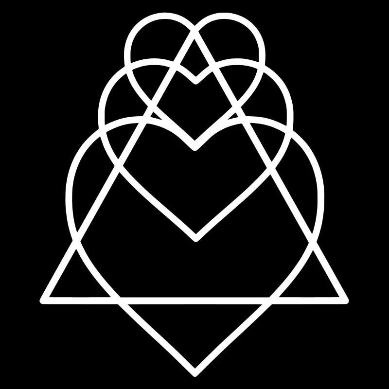 Hipster Symbol three hearts - one soul / Infinity