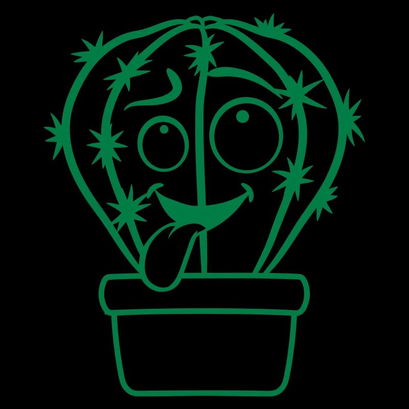 Cactus Cacti Face Prickly Funny Grimace