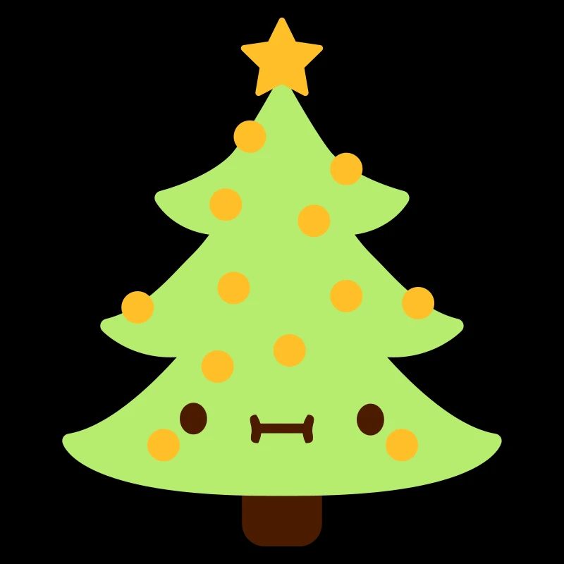 Christmas tree with face