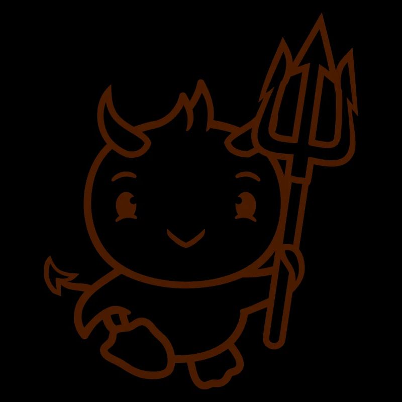 bird devil horns satan trident hell evil cool