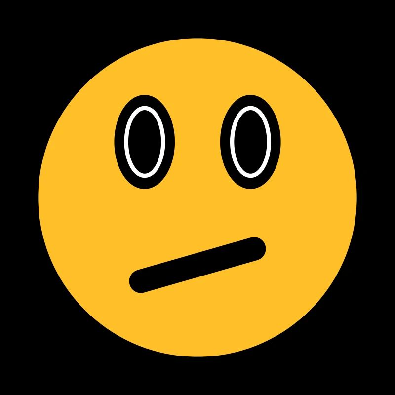Neutrales Emoticon - Bildsymbol - Strichgesicht