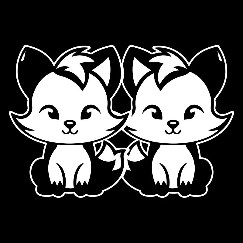 Renard mignon Mignon Bébé