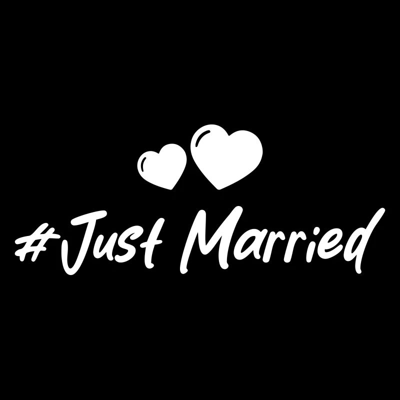 Just Married Wedding Heart
