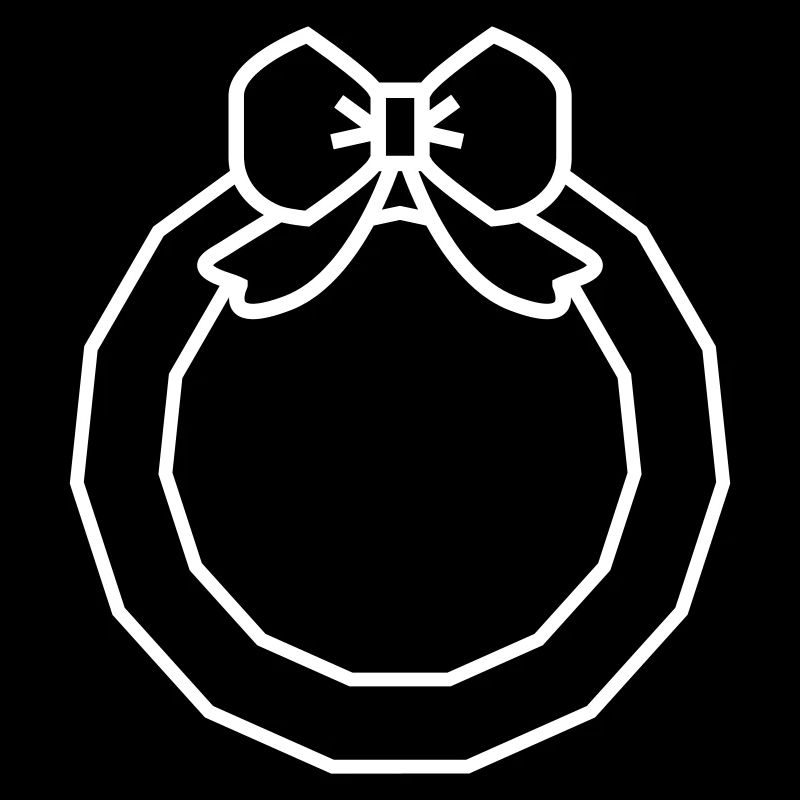 Icône de ruban de couronne de Noël