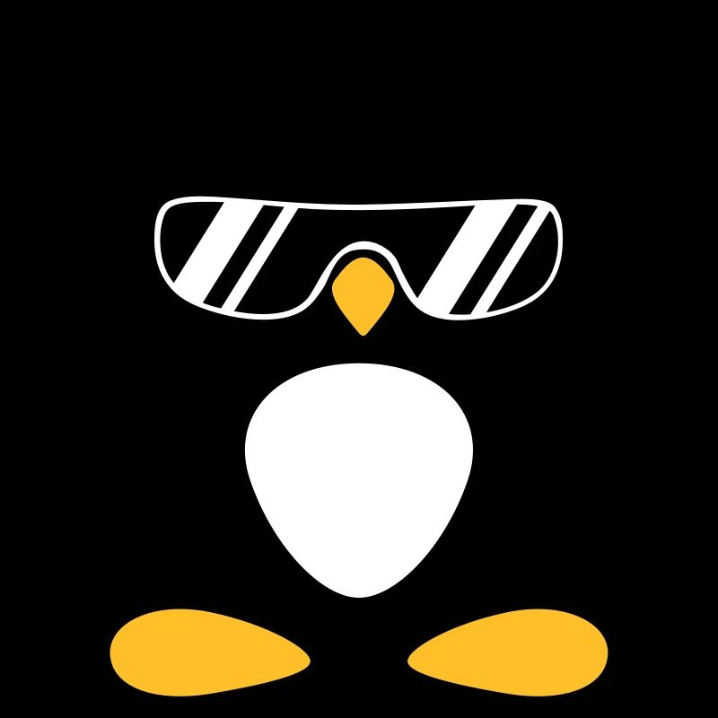Cooler süßer Chef Pinguin Vogel mit Sonnenbrille