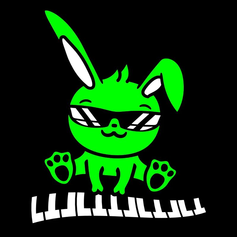 Easter Bunny Rabbit Cute Piano Keyboard Playing